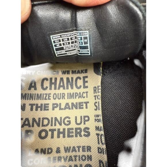 "Keen" Women's Black Low Profile Sneaker Size 9.5 Y2K Presidio Leathern Casual - Picture 8 of 9